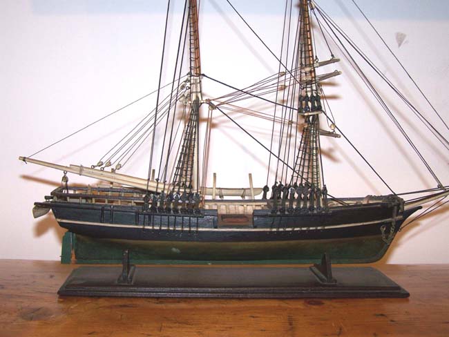 An exceptionally well made 19th century Sailor-made model of a Whale Ship circa 1870
